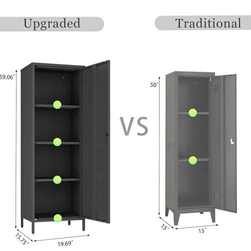 White 3 Shelf Steel Storage Cabinet B494