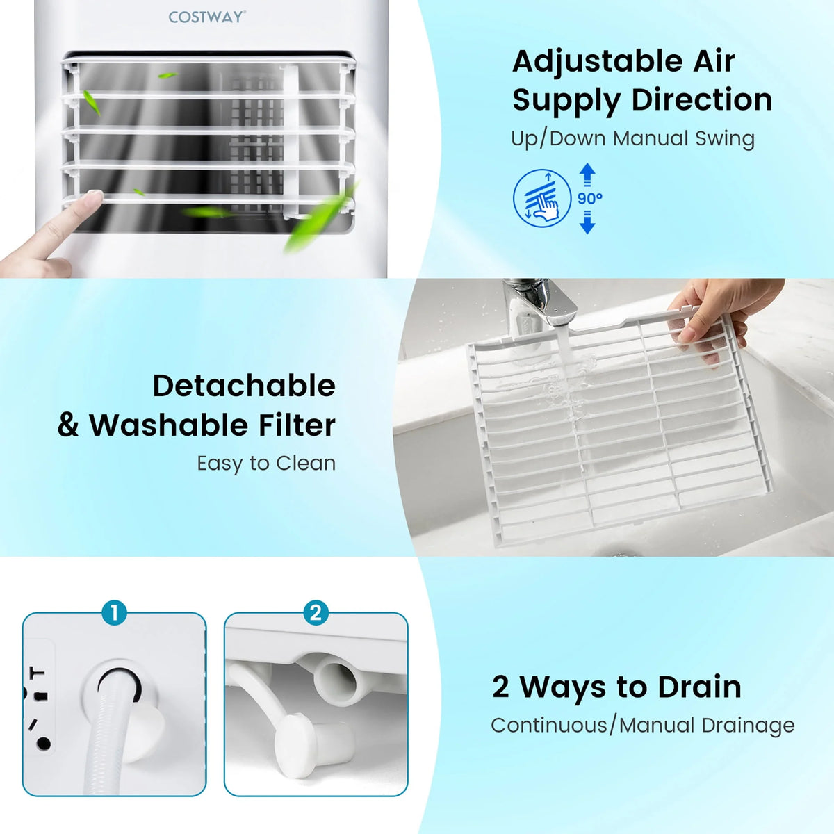 10000 BTU 4-in-1 Portable Air Conditioner K7099