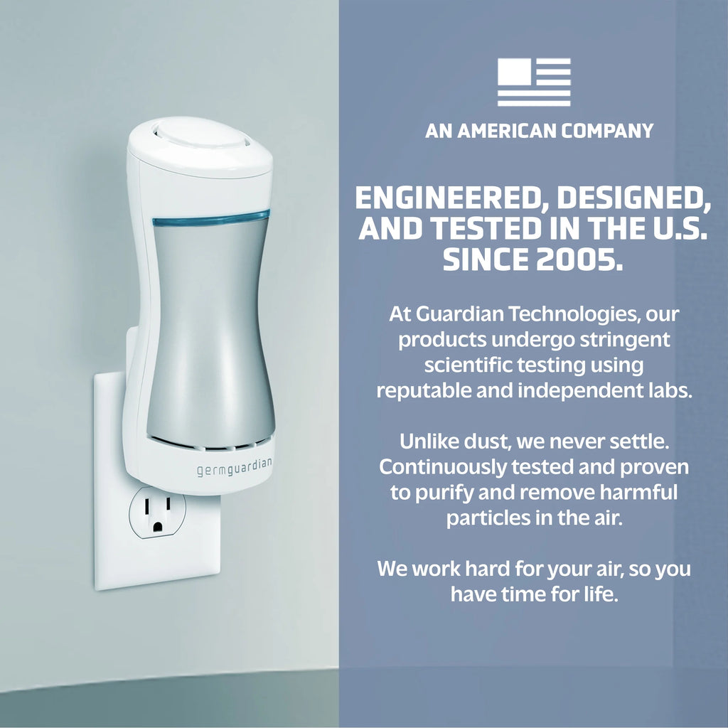 Pluggable Air Purifier with UV Sanitizer and Odor Reducer, White X428880