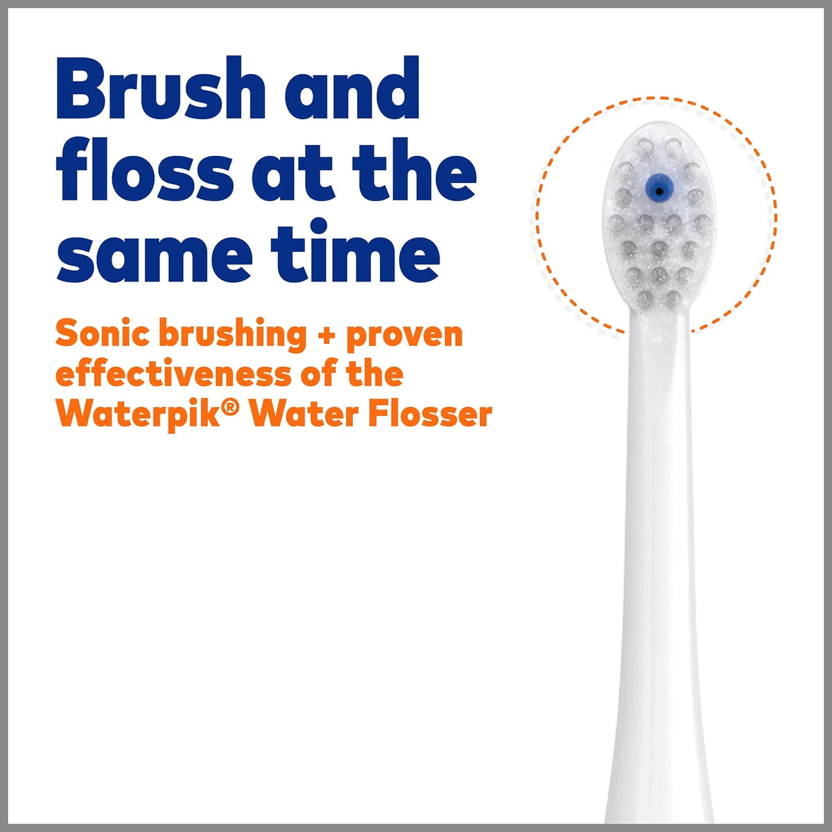 White Flossing Electric Toothbrush Set S98102
