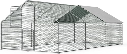 Large Walk in Metal Chicken Coop for 10 Chickens R39713