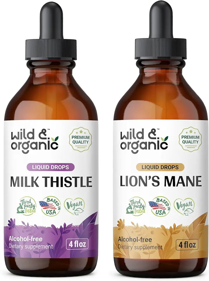 Milk Thistle Tincture 4 fl oz & Lion's Mane Tincture 4 fl oz N788