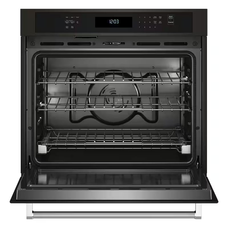 27 in. Single Electric Wall Oven with Convection Self-Cleaning in Black Stainless Steel F262