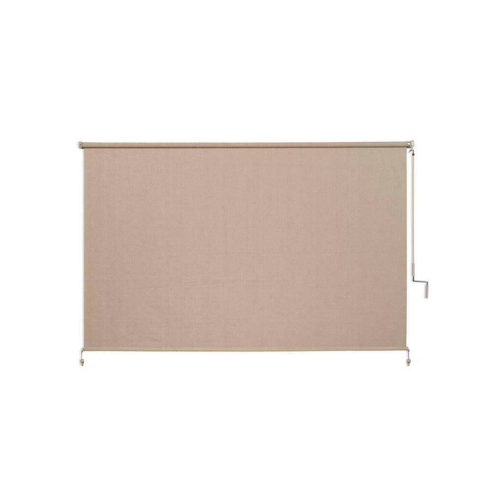 Camel Light Filtering Fabric Exterior Roller Shade 96 in S542598