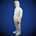 White Disposable Coveralls with Hood and Boots D70395