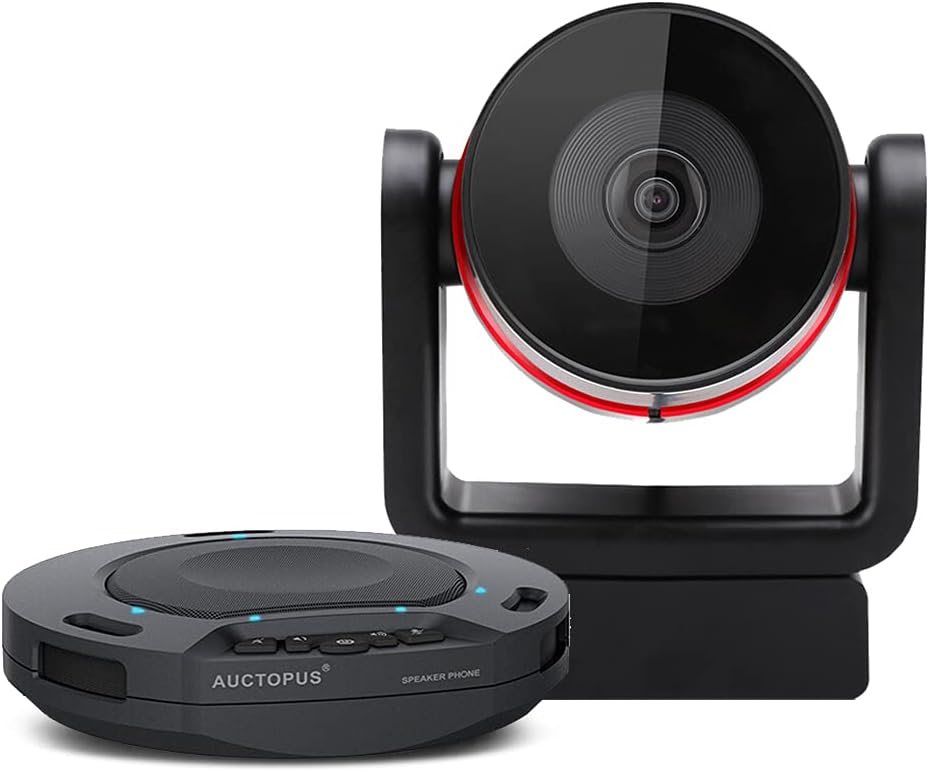 Video Conferencing System Bundle HD1080P PTZ Camera and Wireless Bluetooth USB Microphone and Speaker W37559