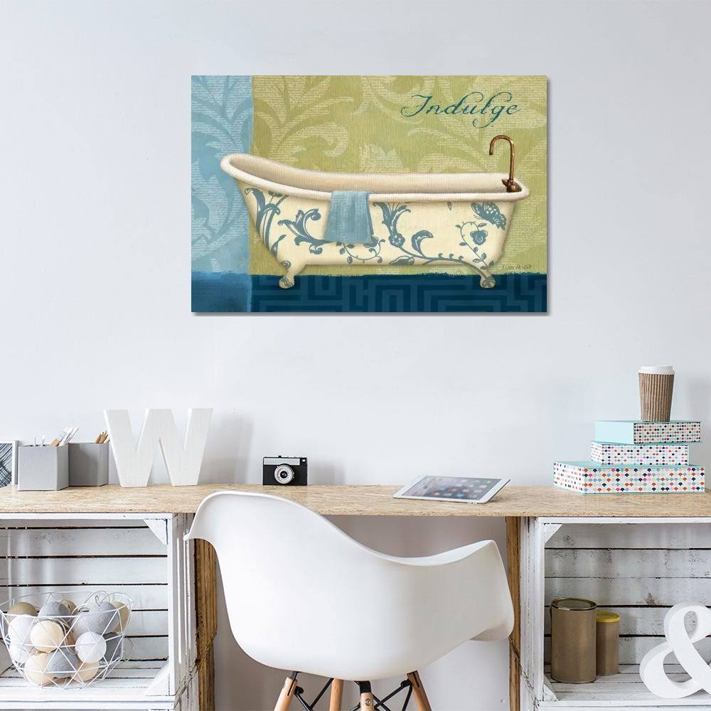 Blue Botanical Canvas Art Print I86687