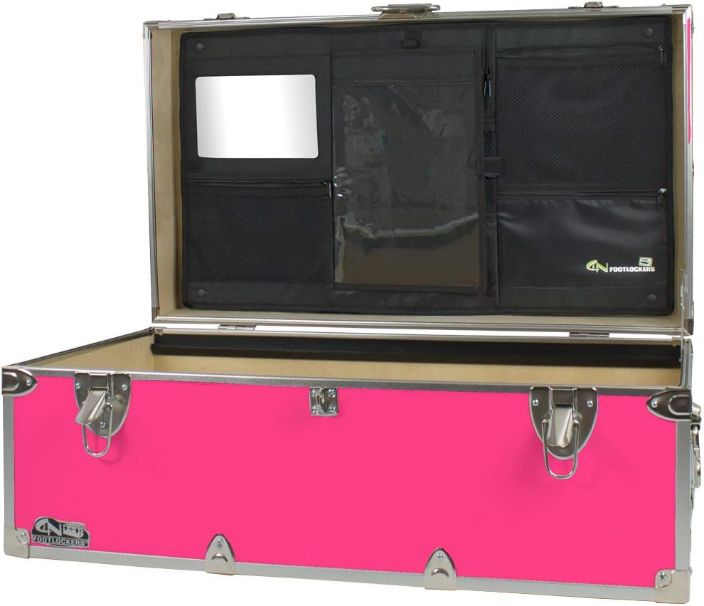 Camping Storage Chest with Lid Stay 32 x 18 x 13.5 Inches Red S289