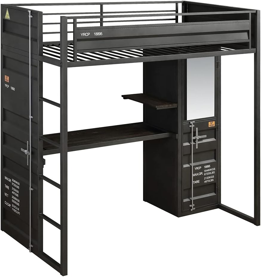 Cargo Bunk Bed Full/Full Red D22919