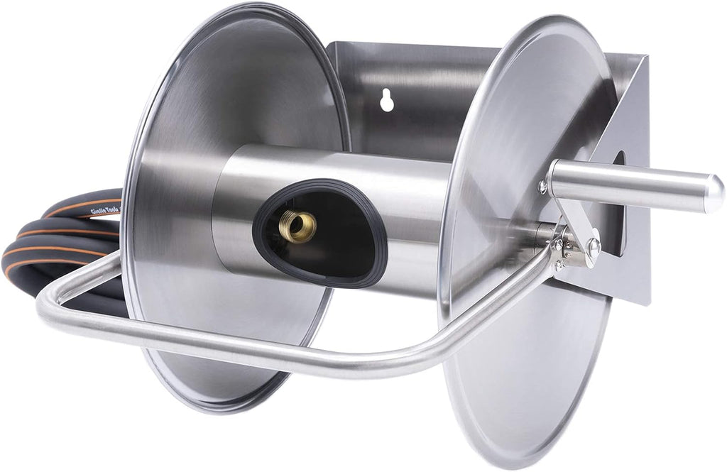Stainless Steel Hose Reel 80-Feet 5/8 Hose Capacity I338