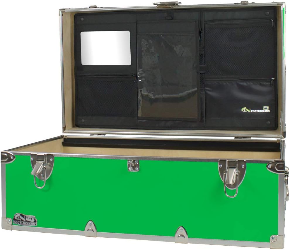 Camping Storage Chest with Lid Stay 32 x 18 x 13.5 Inches Red S289