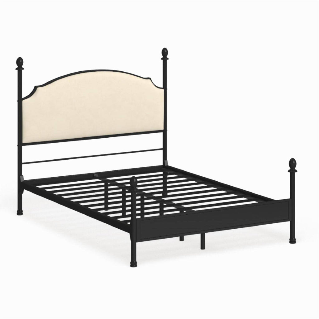 Queen Fabric and Metal Bed O361