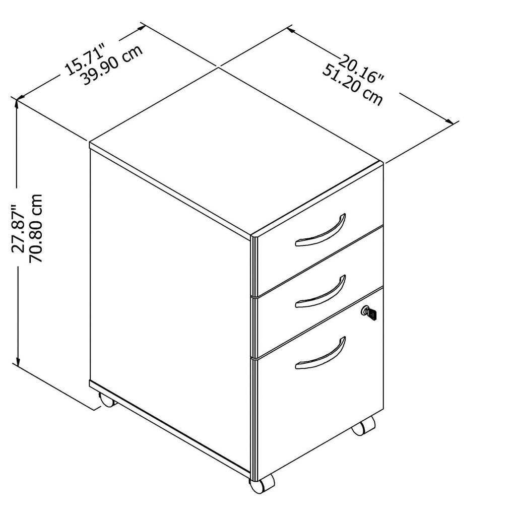 3 Drawer Mobile File Cabinet J1397