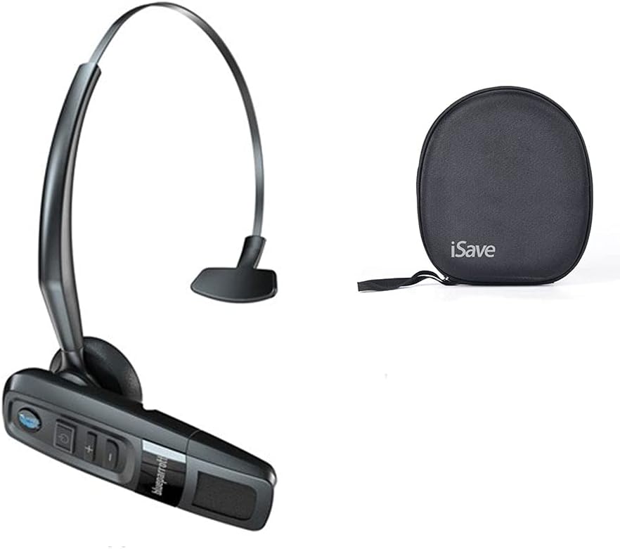 Noise Cancelling Wireless Bluetooth Headset with Carrying Case H15172