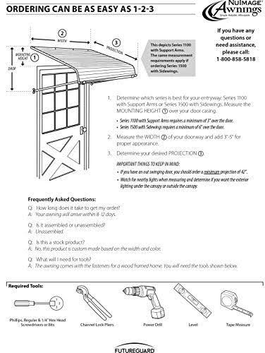 4 ft. Aluminum Awning in Slate Blue L8570