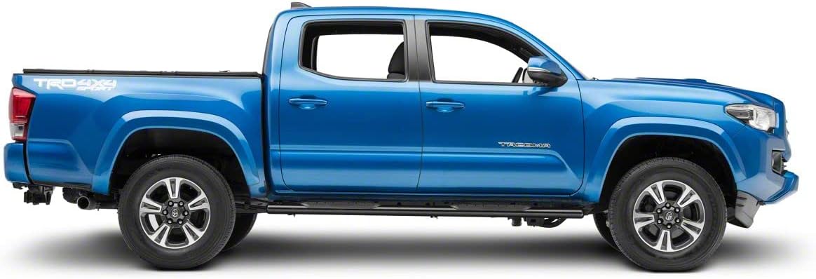 Black 4-Inch Oval Straight End Side Step Bars T8700