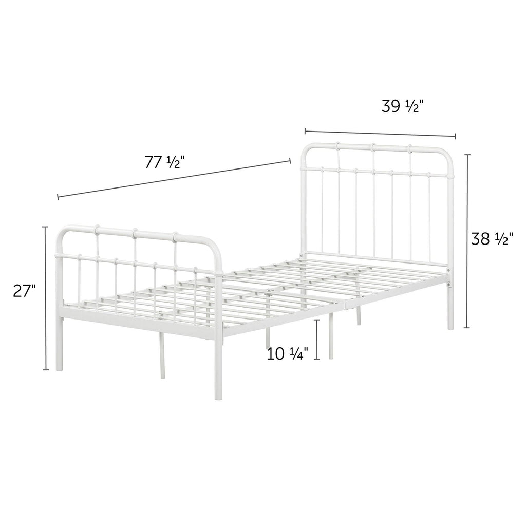 Black Twin Metal Complete Bed X20731