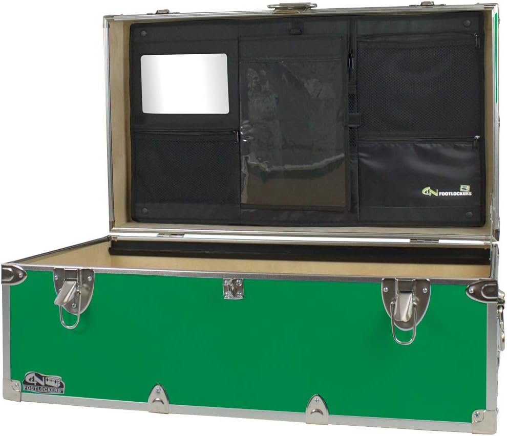 Camping Storage Chest with Lid Stay 32 x 18 x 13.5 Inches Red S289