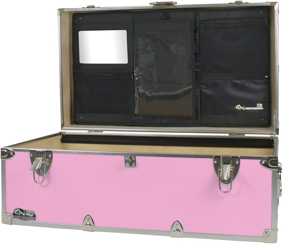 Camping Storage Chest with Lid Stay 32 x 18 x 13.5 Inches Red S289