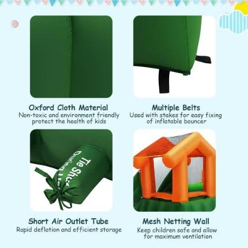 Inflatable Water Park Bouncer with Splash Pool Z444554