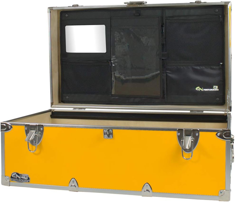 Camping Storage Chest with Lid Stay 32 x 18 x 13.5 Inches Red S289