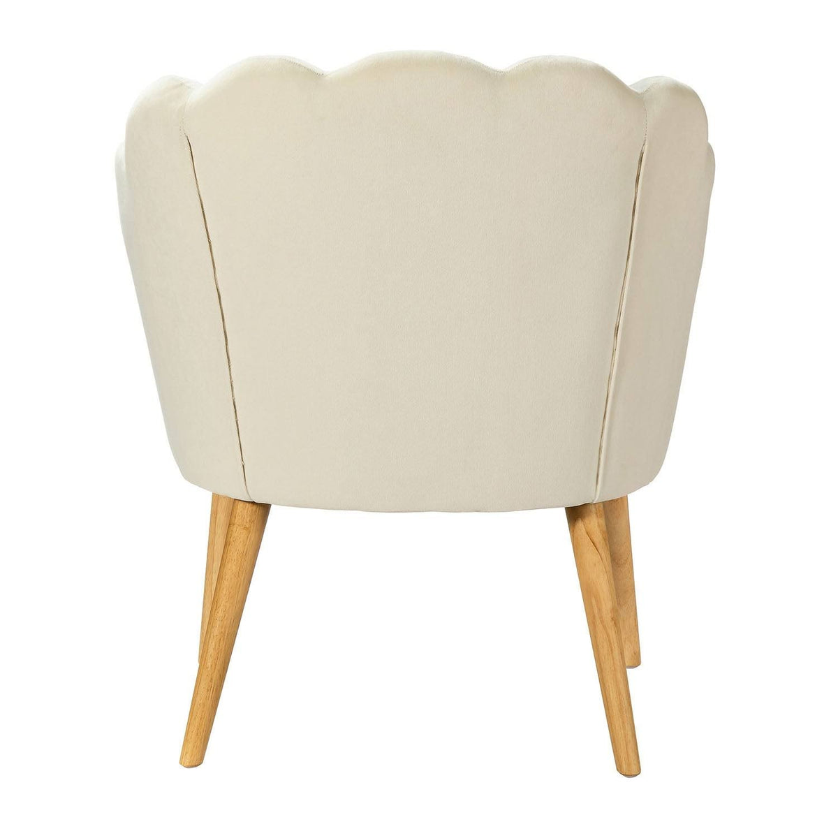 Green Scalloped Velvet Arm Chair Z7694
