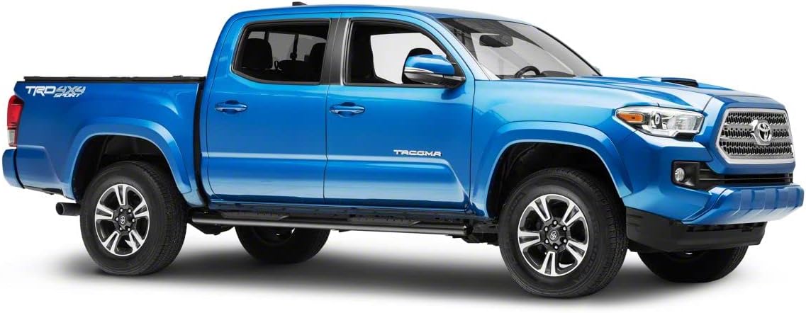 Black 4-Inch Oval Straight End Side Step Bars T8700