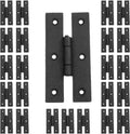 Black H Flush Hinge 3 Inches Wrought Iron Cabinet Door Hinges Pack Of 24 Y16065