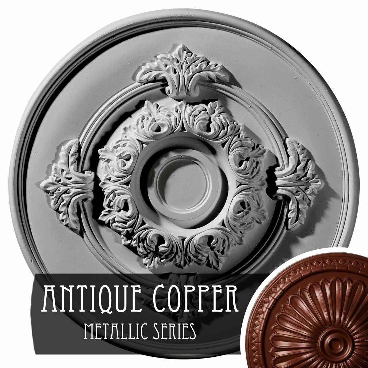 Hand-Painted Antique Copper Ceiling Medallion H897