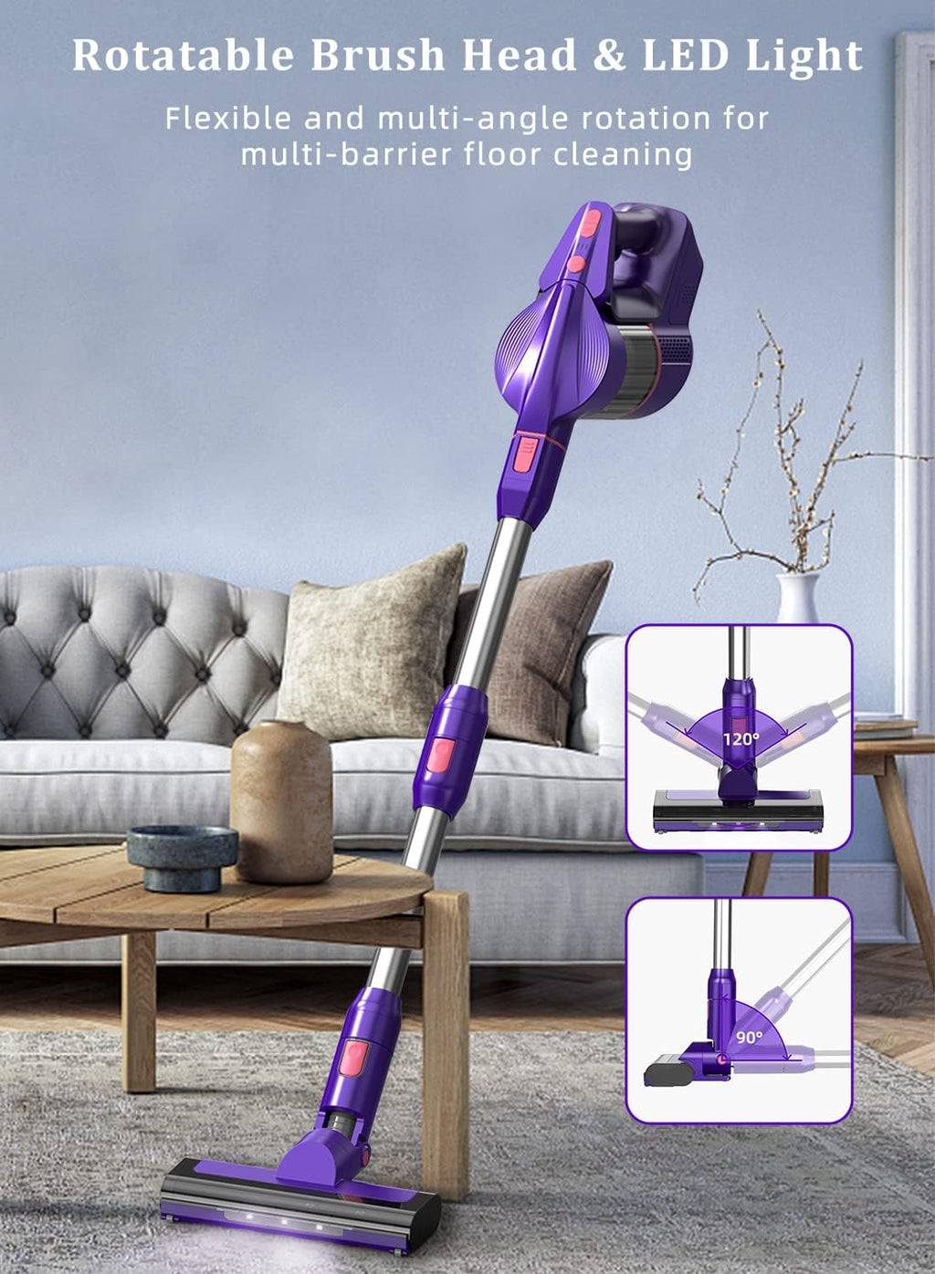 Cordless Stick Vacuum Cleaner with Detachable Battery K69980