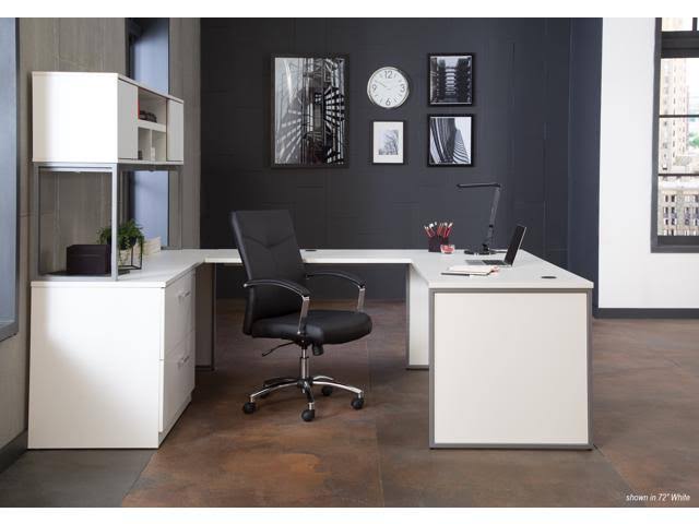 White Office Cabinet with Doors H657