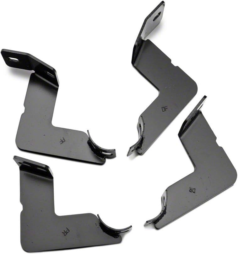 Black 4-Inch Oval Straight End Side Step Bars T8700