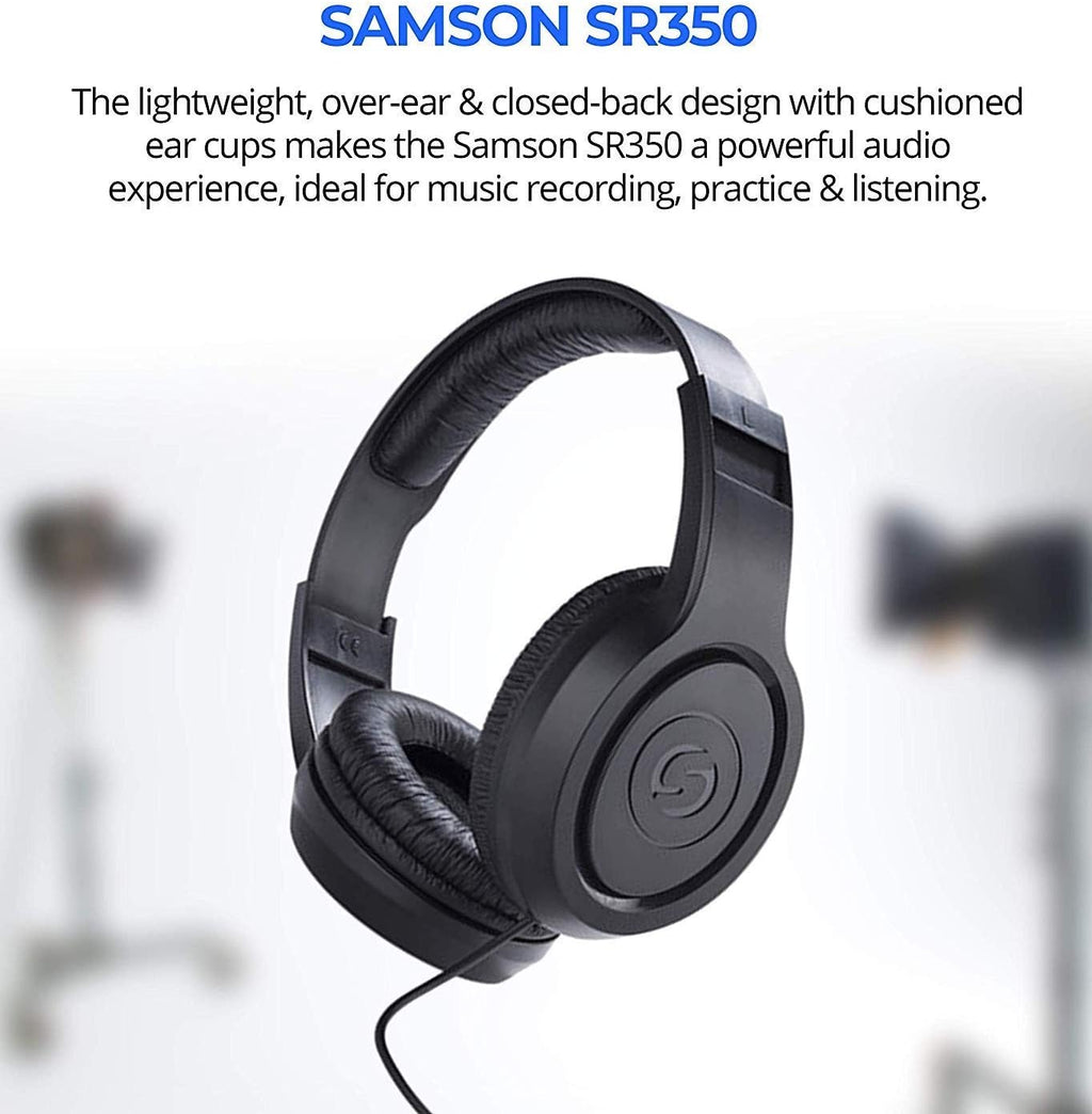 USB DAC and Headphone Amplifier with Over-Ear Stereo Headphones and 3.5mm Audio Extension Cable V2733