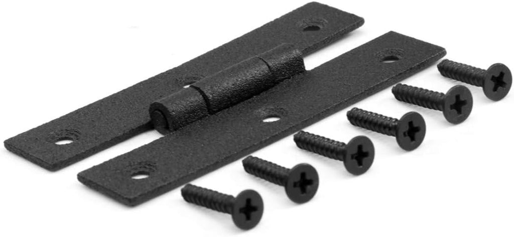 Black H Flush Hinge 3 Inches Wrought Iron Cabinet Door Hinges Pack Of 24 Y16065