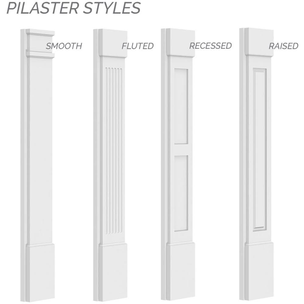PVC Pilaster with Capital & Base (Pair) B39526