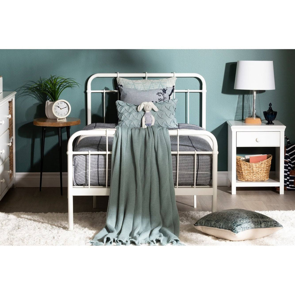 Black Twin Metal Complete Bed X20731