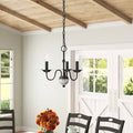 Black 3 Light Candle Style Chandelier J1767
