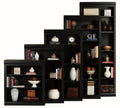 72 in. Open Bookcase Antique Black Y298