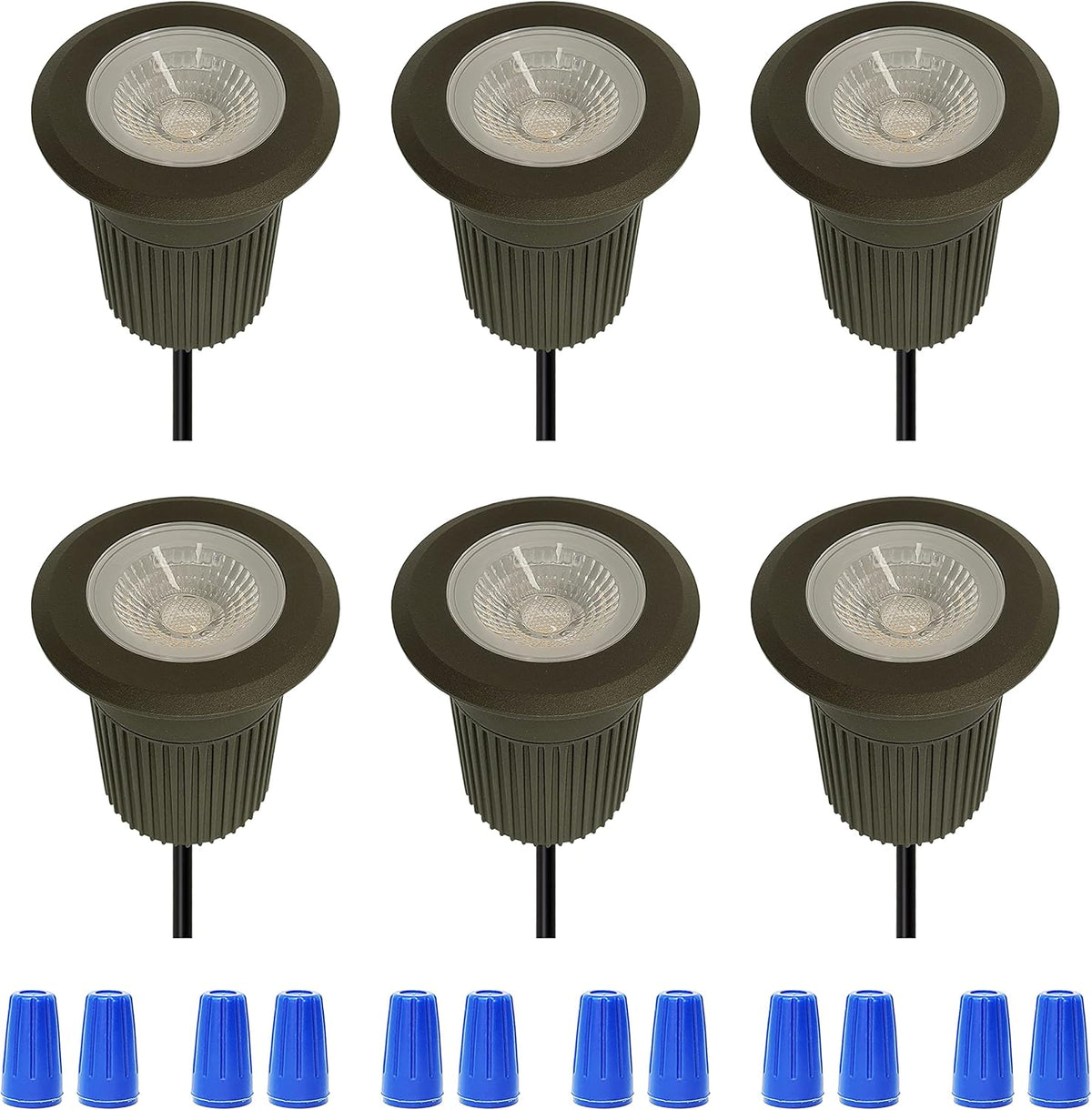 10W Low-Voltage IP67 Waterproof Warm White 2700K LED Landscape Lighting 6-Pack G570