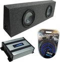 Dual 10 Loaded Sub Box Enclosure with Class D Amplifier U8930