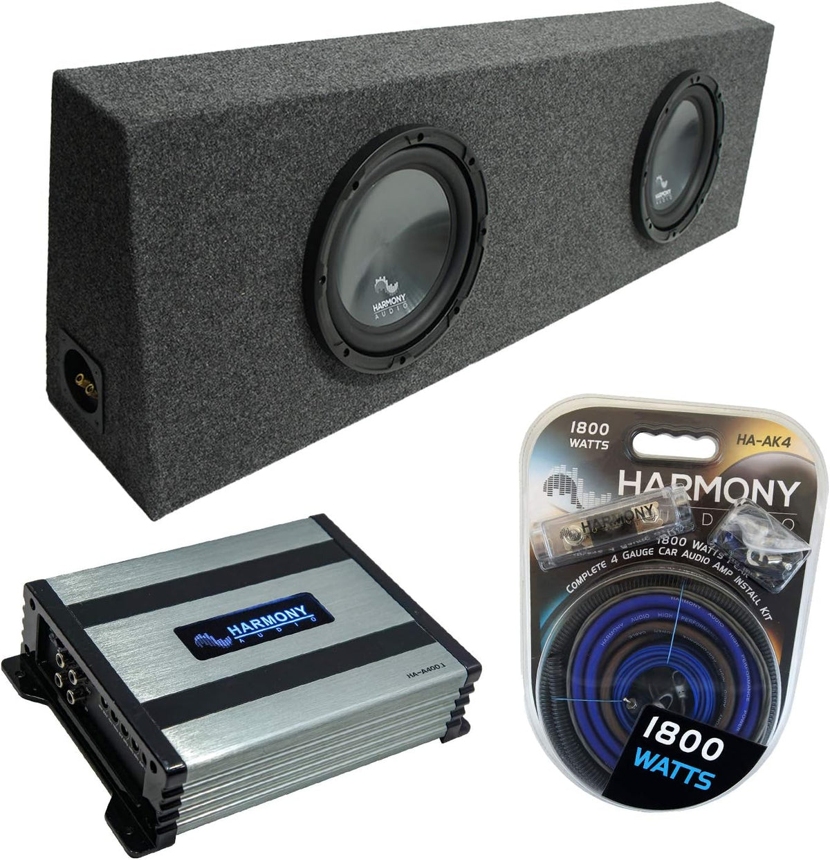Dual 10 Loaded Sub Box Enclosure with Class D Amplifier U8930