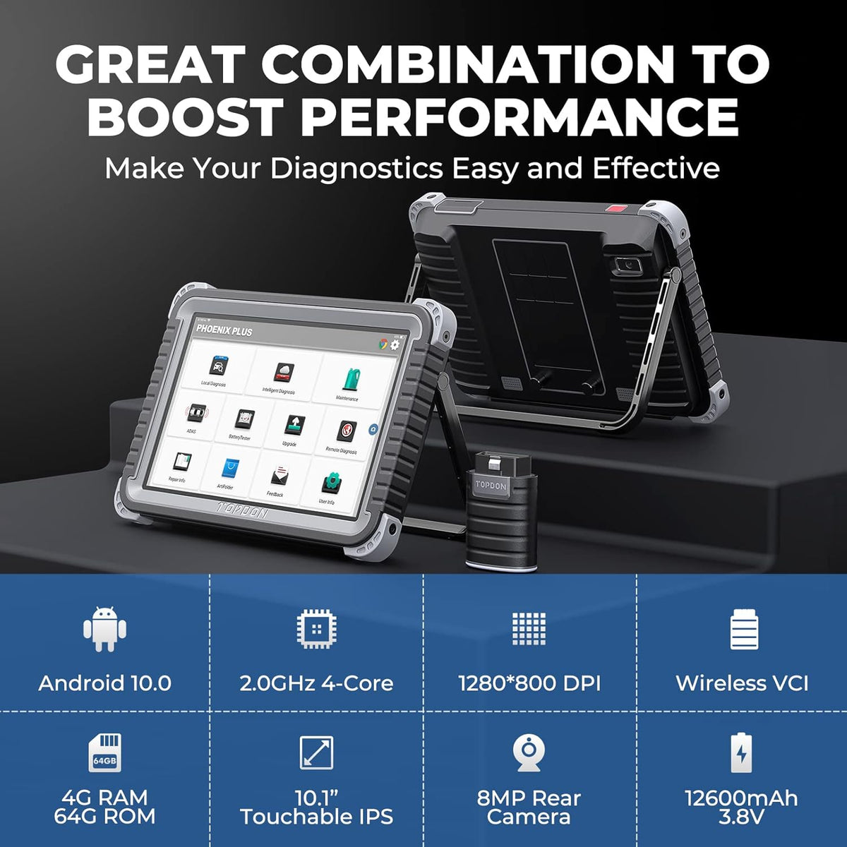 Bidirectional Scan Tool with 10.1-inch Screen U55333