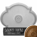 Hand-Painted Smokey Topaz Ceiling Medallion S9514