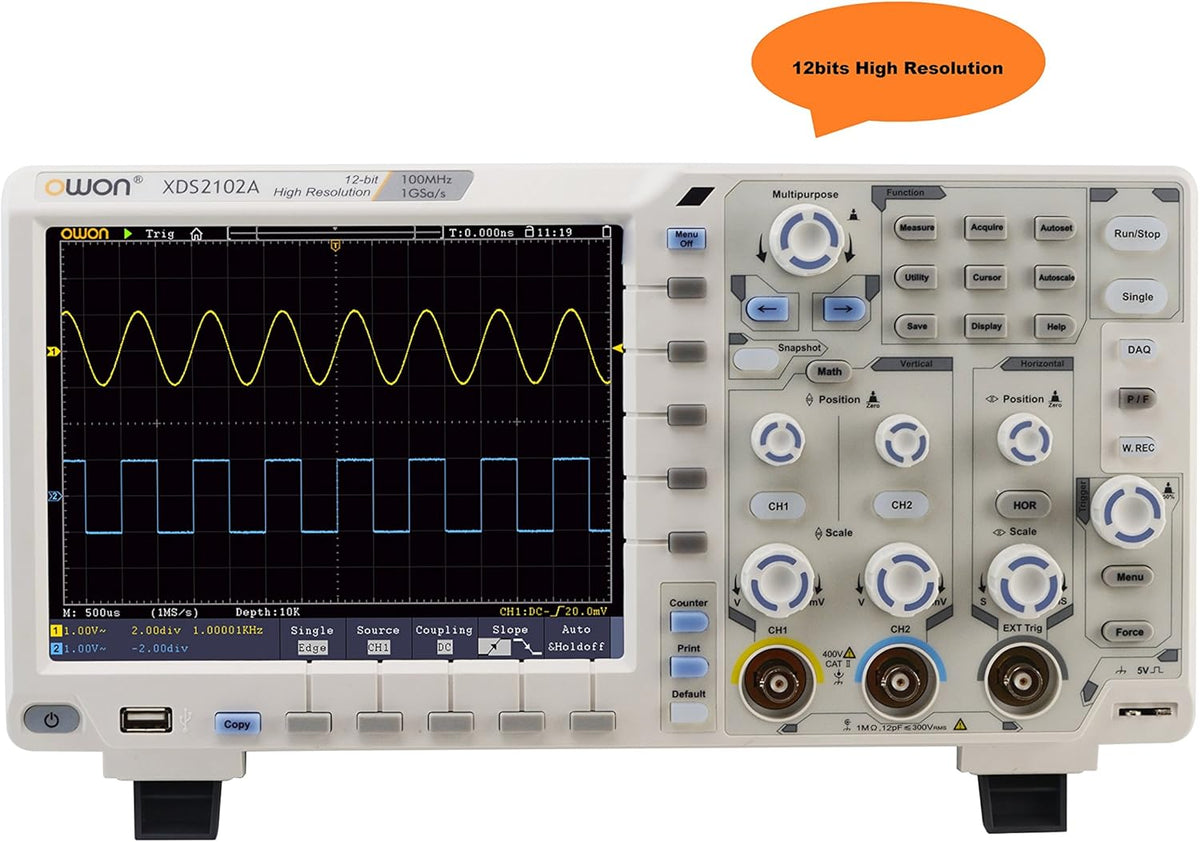 100MHz 12bits Oscilloscope with Serial Bus Decoding J623