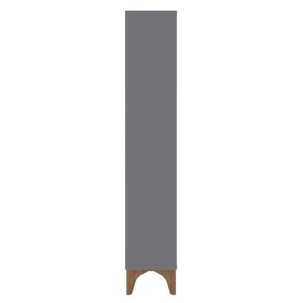 Grey Geometric 4-Shelf Bookcase Q498