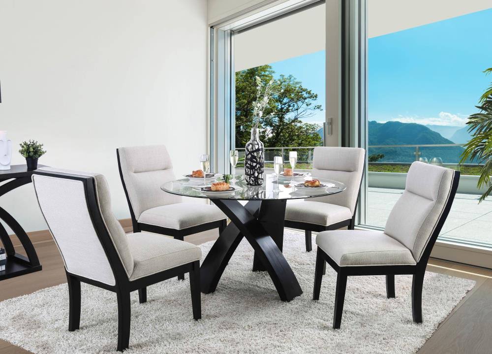 Beige Dining Side Chair Set of 2 V297791