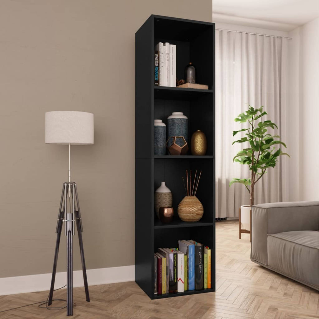 Black Chipboard Book Cabinet TV Cabinet I743