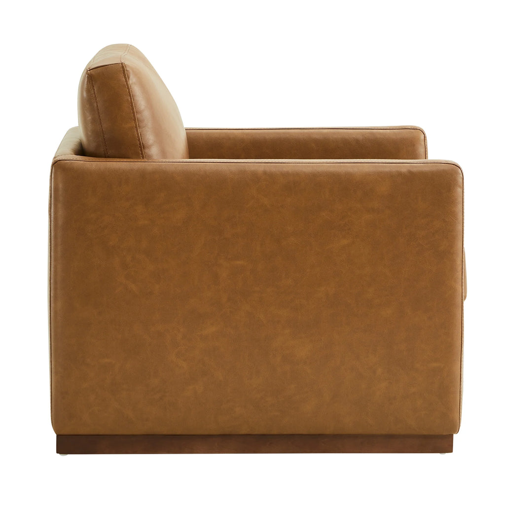 Swivel Faux Leather Accent Chair L900