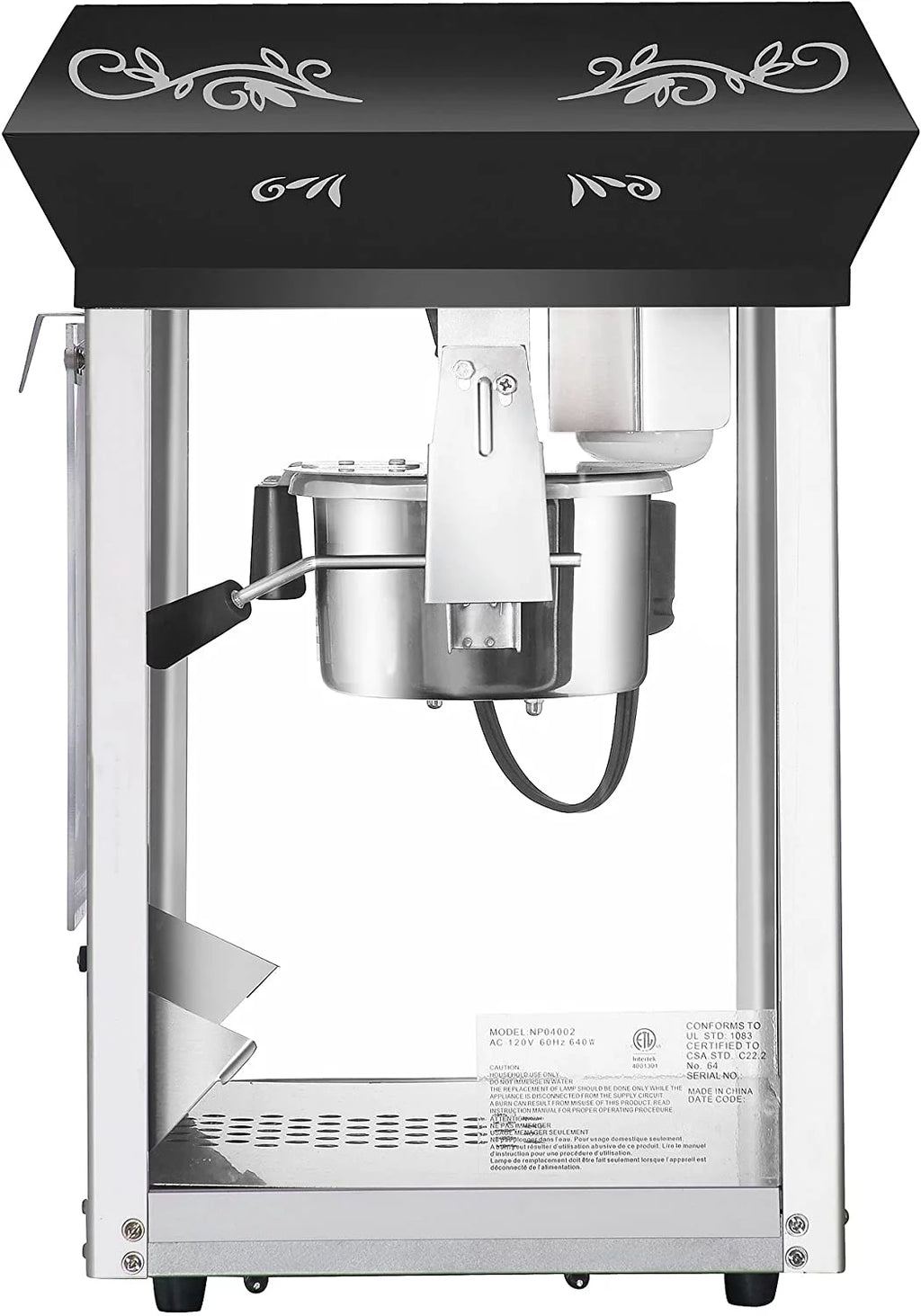 Black 4 oz Popcorn Popper Machine F861