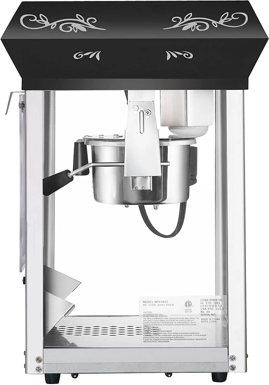 Black 4 oz Popcorn Popper Machine F861